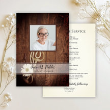 Rustic Daisy Horse Bit Western Funeral Service