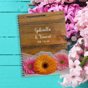 Rustic Daisy Trio Country Wedding Notebook
