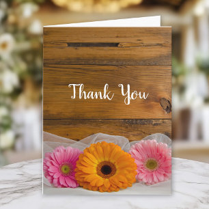 Rustic Daisy Trio Pays Barne Mariage Merci