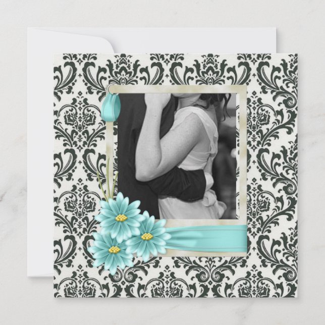 rustic daisy western country wedding invitation (Front)