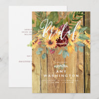 Rustic Dancing Sunflowers Bridal Shower