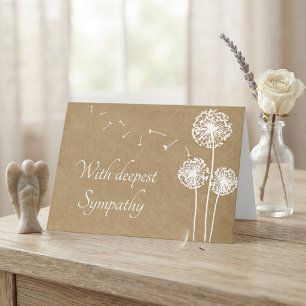 Rustic Dandelion Sympathy Card