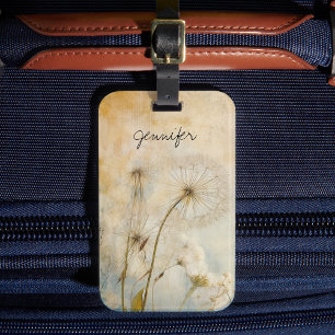 Rustic Dandelions Luggage Tag