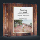 Rustic dark barn wood photo Wedding album Binder<br><div class="desc">Rustic dark barn wood photo Wedding album.
You can add your own photo,  text,  names and create a very personal and unique wedding album.</div>