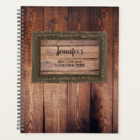 Rustic dark barn wood trendy personalized