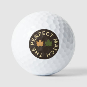 Rustic Dark Brown Olive Green Fall Wedding Favours Golf Balls