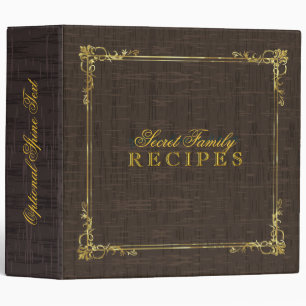 Rustic Dark Brown With Gold Frame 2 Binder