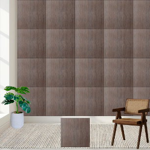 Rustic Dark Brown Wood Texture Ceramic Tile