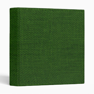 Rustic Dark Green Burlap Texture Binder