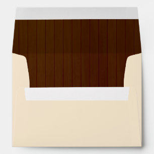 Rustic Dark Wood Floral Butterfly Wedding Envelope