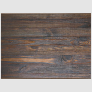 Rustic Dark Wood Tone Tissue Paper
