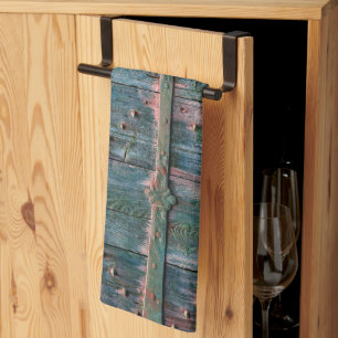 Rustic decorative wooden gate kitchen towel