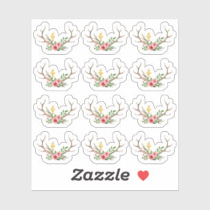 Rustic Deer Antler Bohemian Floral Planner Sheet