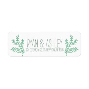 Rustic Deer Antler Return Address Label