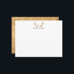Rustic Deer Antlers Hunting Hunter Custom Name Card<br><div class="desc">This design features wood deer antlers with space for a name/text below. Click the customize button if you would like to adjust the design elements and/or further modify the text! Variations of this design, additional colours, as well as coordinating products are available in our shop, zazzle.com/store/doodlelulu. Contact us if you...</div>