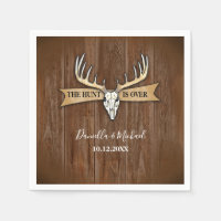 Rustic Deer Antlers Skull Wedding Hunt Is Over