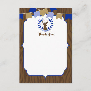 Rustic Deer Buck Baby Shower Thank You Card