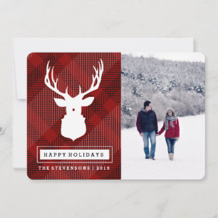 RUSTIC DEER   HOLIDAY PHOTO CARD