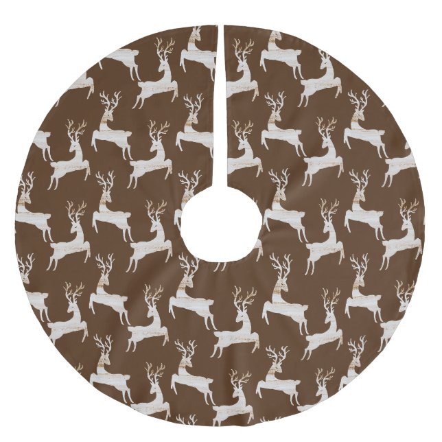 Rustic Deer Tree Skirt (Front)