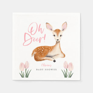 Rustic Deer Woodland Theme Baby Shower Napkin
