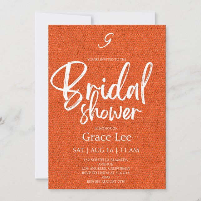 Rustic Denim Bridal Shower Invitation (Devant)