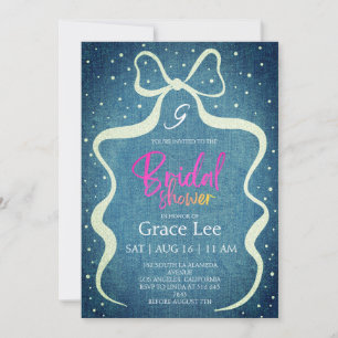Rustic Denim Bridal Shower Invitation