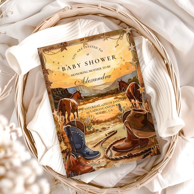 Rustic Desert Rodeo Baby Shower Invitation (Creator Uploaded)