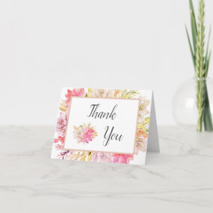 Rustic Desert Succulents Carte de remerciements Ma