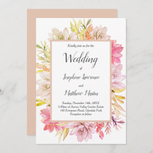 Rustic Desert Succulents Invitations de mariage