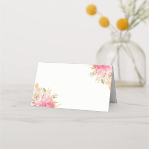 Rustic Desert Watercolor Succulents Place Card