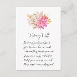 Rustic DesertSucculents Wedding Wishing Well Cards