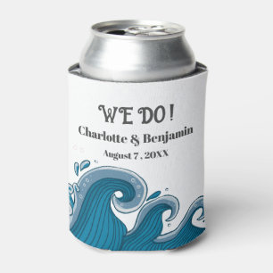 Rustic Destination Beach Custom Wedding Can Cooler