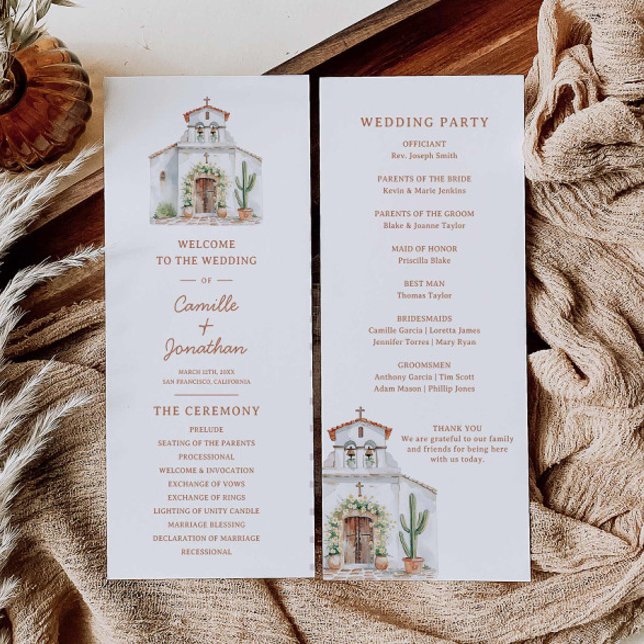 Rustic Destination Wedding Program (Rustic Wedding Program)
