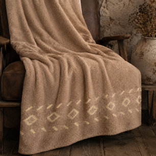Rustic Diamond Trail Fleece Blanket