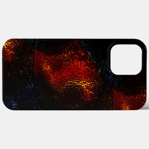 Rustic digitaly red texture with darkest curves    iPhone 13 pro max case