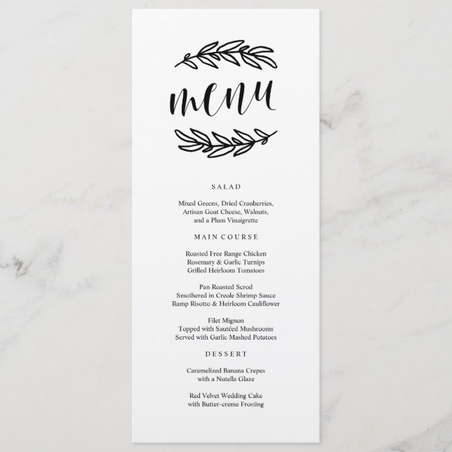Rustic Dinner Menu (Front)