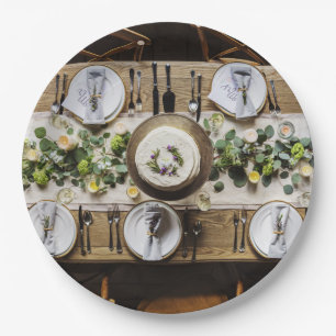 Rustic Dinner Party Disposable Paper Plates