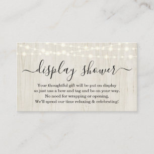 Rustic Display Shower Insert for Invitation