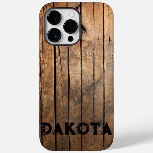 Rustic distressed dark outdoors Barn Wood pattern Case-Mate iPhone Case (Back)