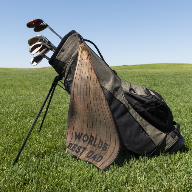 Rustic distressed dark outdoors Barn Wood pattern Golf Towel (Green)