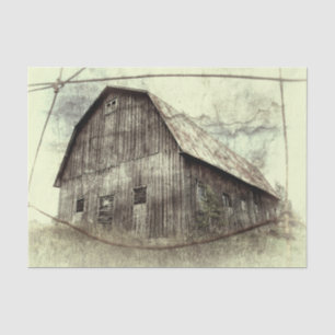 Rustic Distressed Vintage Texture Old Barn Tissue Paper