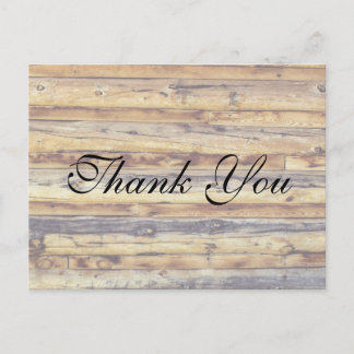 Rustic distressed Wooden Floor | Thank You Card
