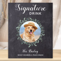 Rustic Dog Bar Signature Boissons Poster Mariage A