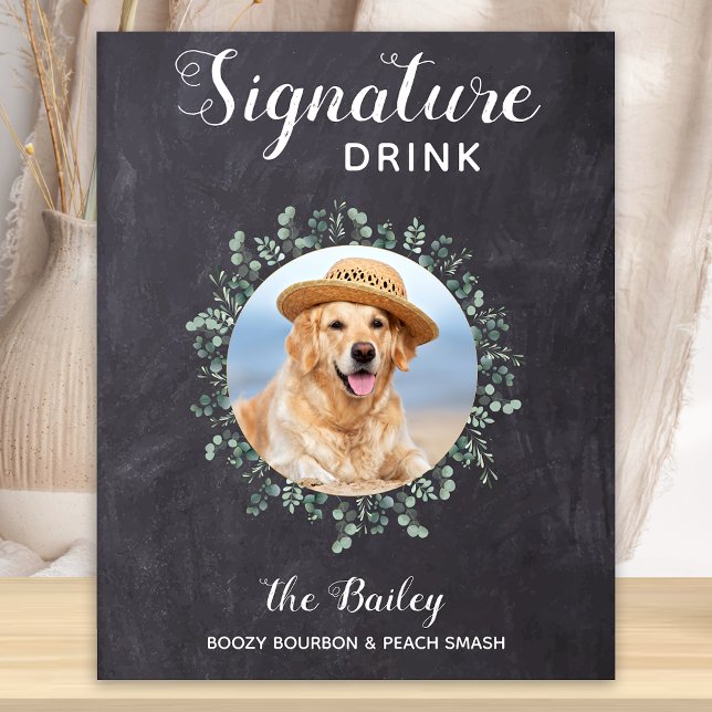 Rustic Dog Bar Signature Boissons Poster Mariage A (Créateur téléchargé)
