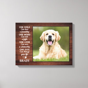 Rustic Dog Lover Quote Keepsake Dog Photo Canvas Print