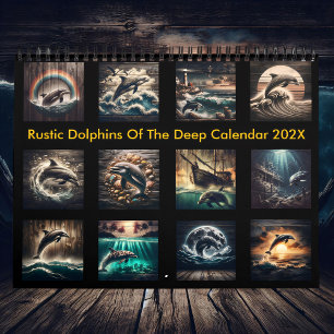 Rustic Dolphins of the Deep 2025 Calendar