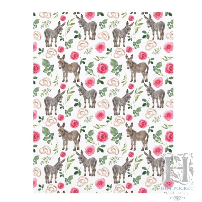 Rustic Donkey Floral Pink Scrapbook Paper (Creator Uploaded)