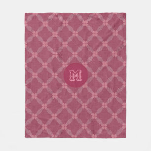 Rustic Dotted Circle Geometric Pattern Fleece Blanket