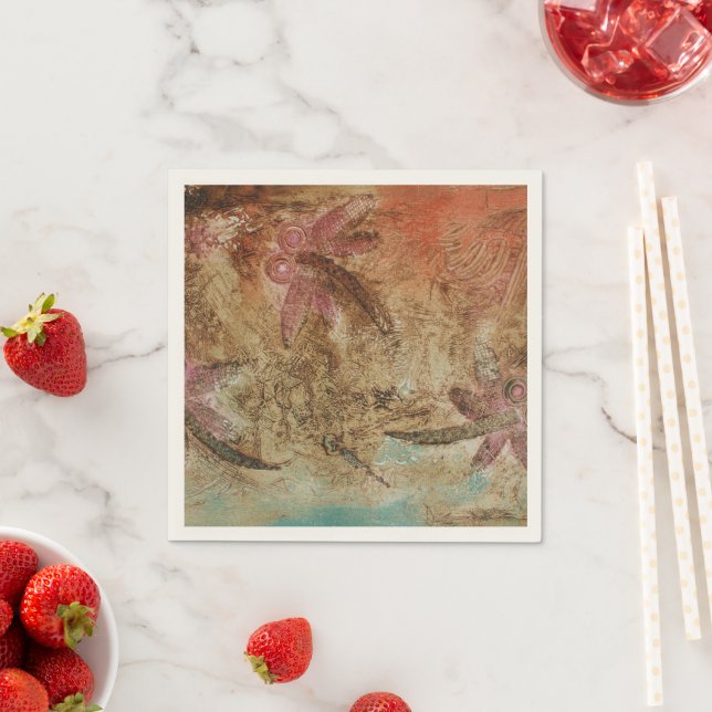 Rustic Dragonfly Dreaming  Napkin (Insitu)