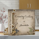 Rustic Dried Flowers & Wood Recipe Cookbook Binder<br><div class="desc">This eye-catching rustic recipe binder features a soft,  casual arrangements on a weathered wood background. Add a name to personalize it. Makes a great bridal shower or Mother's Day gift.</div>